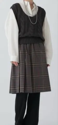 LEPSIM ミドルチェックスカート