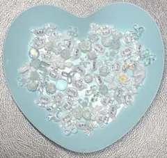 キャラパーツ　ネイルパーツ シナモン　リボンお花　白　ネイルパーツ現品1番