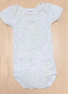 PETIT BATEAU プチバトー ロンパース 半袖 6ヶ月/67cm グレー
