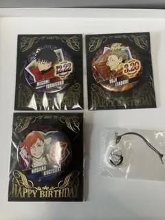 呪術廻戦 1年sバースデー缶バッジ3点＋非売品ストラップ