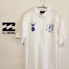 Y2K 【BILLABONG】ハーフジップシャツ Mサイズ メッシュ 白のサムネイル