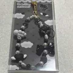 ハローキティブラックエンジェル　フォンストラップ　ブラック