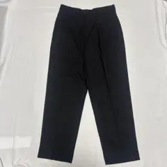 ユニクロC UNIQLOC タックワイドテーパードパンツ ブラック M