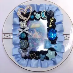 ホイップデコ トレカケース 水色 黒