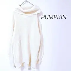 2.41 パンプキン 長袖 ミニ丈 ワンピース リブ ハイネック オフショルダー