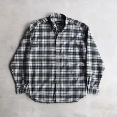 90s ARROWアロー シャドーチェックシャツ オンブレネルシャツL ネイビー 90s ARROWアロー シャドーチェックシャツ オンブレネルシャツM