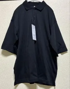 新品タグ付　しまむら　CLOSSHI メンズ半袖ポロシャツ　ブラック　LLのサムネイル