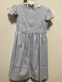 ファミリア　ワンピース　美品　水色　110㎝　発表会　結婚式　フォーマル