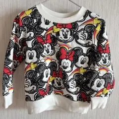 Disney ミッキー＆ミニー 総柄トレーナー 95