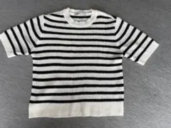 MIXXO ボーダー 半袖ニット L