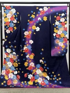 粋な紫色の花柄色打掛 - メルカリ