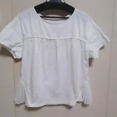MUVEIL WORK ホワイト 半袖Tシャツ　プリーツのサムネイル