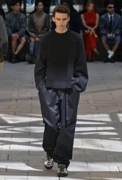25SS sacai cotton chino mix pullover 黒2のサムネイル