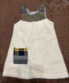 ノースリーブワンピース チェック柄ポケット 130cm