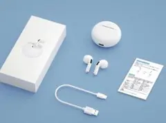 【新品】Bluetooth 5.1＆HiFi高音質　ワイヤレスイヤホン　ホワイト