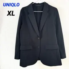 【美品】UNIQLO ユニクロ 感動ジャケット ブラック 黒 ストレッチ XL