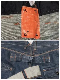 カ トー「 ＫＡＴＯ` 」濃紺セルビッジデニム　シンチバック　ストレート　29