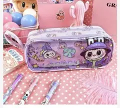 LABUBU ラブブ大容量 ペンケース 紫