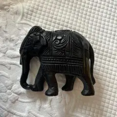 【匿名配送】バリ島 木製装飾象の彫刻
