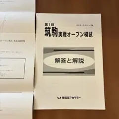 第1回 筑駒実戦オープン模試 早稲田アカデミー