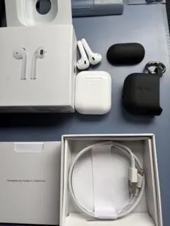 Apple AirPods第二世代 本体 充電ケース付き【ジャンク品】のサムネイル