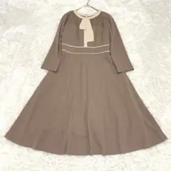 JILL STUART ボウタイ レース ミモレ丈 フレア ワンピース