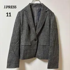 ジェイプレス【Ｌ】テーラードジャケット オンワード オフィス 毛混 ひとつボタン