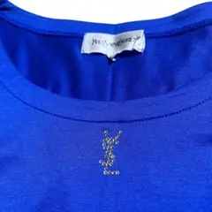 美品　YSL ビンテージ　ラインストーンロゴ　Tシャツ　Lサイズ　サンローランのサムネイル