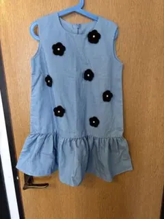 petit main デニム風ワンピース130cm