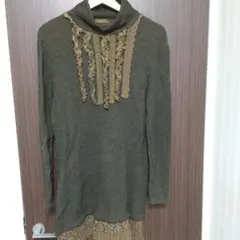 オイペオ 胸元&裾レースが素敵なチュニック