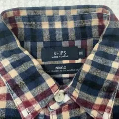 シップス　インディゴネルシャツ　メンズ