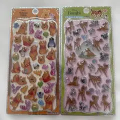 【正規品】ディズニー プチドロップステッカー くまのプーさん バンビ 2枚セット