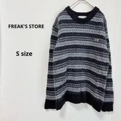 フリークスストア　タウンクラフト　フェアアイル　クルーネックニット　S ネイビーのサムネイル