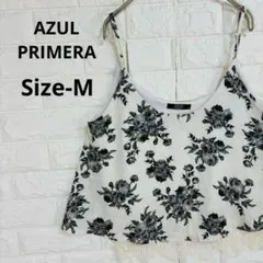 AZUL PRIMERA アズール 花柄キャミソール 裏地付 総柄 M 白のサムネイル