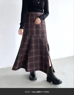 PAGEBOY　チェックマーメイドスカート