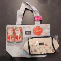 カルディ いちごバッグ2026 保冷バッグ 2点セット　いちごサワー