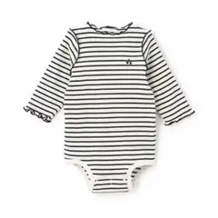 petitmain ボーダー メロウロンパース 70未使用品 さくらんぼ