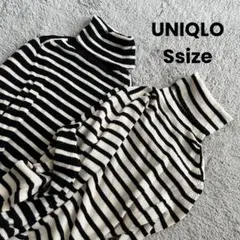 UNIQLO 【S】 メリノリブタートルネックセーター ボーダー 2点セット