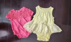 baby gapロンパース80cm ピンク・イエロー
