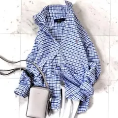 美品　【XL相当】ラルフローレン　チェック　オックスフォードシャツ　ポニー刺繍