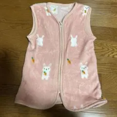 ウサギ柄スリーパー ピンク 100%ポリエステル