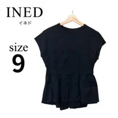 INED イネド✨ノースリーブカットソー【9】黒 ゆったり