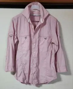 Tete Homme テットオム七分丈　麻　ピンクシャツのサムネイル
