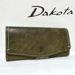 美品 Dakota ダコタ 長財布 オリーブ色(ブラウン×グリーン)のサムネイル