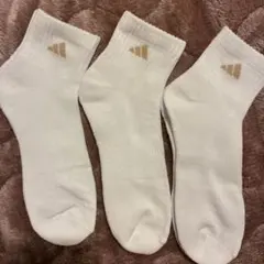 adidas リブ編みソックス 3足セット在庫品処分24-26cm稀少