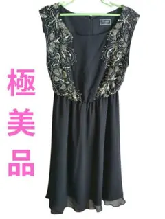 極美品　Diagram 膝丈ワンピース　結婚式　パーティー　お洒落　ブラック　M