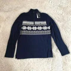 ポロ ラルフローレン ノルディック　プリント ハーフジップ スウェット POLO