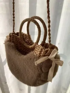 ザラ　ZARA キッズ　かごバッグ　篭