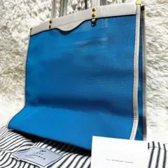 希少✨ANYA HINDMARCH メッシュトート 水色 A4 PC収納可のサムネイル
