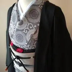 長羽織・黒羽織・袷・正絹・新品未使用・訳あり